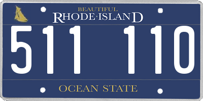 RI license plate 511110