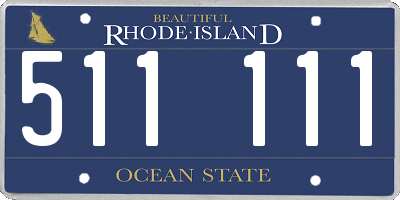 RI license plate 511111
