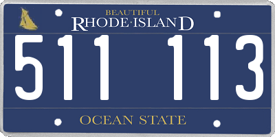 RI license plate 511113