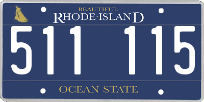RI license plate 511115