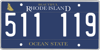 RI license plate 511119