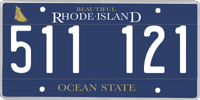 RI license plate 511121