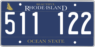 RI license plate 511122