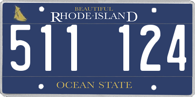 RI license plate 511124