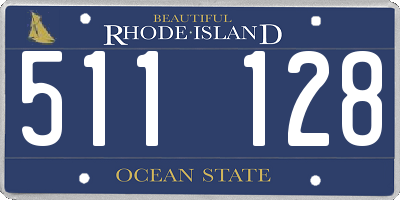 RI license plate 511128