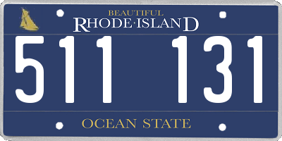 RI license plate 511131