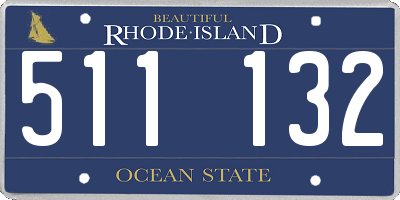 RI license plate 511132