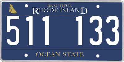 RI license plate 511133