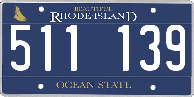RI license plate 511139