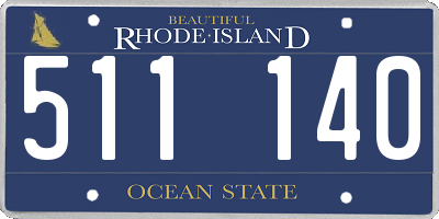 RI license plate 511140