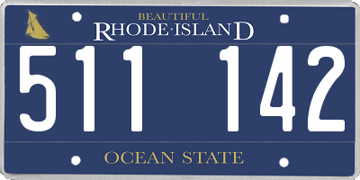 RI license plate 511142