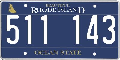RI license plate 511143