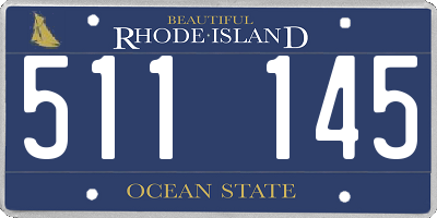 RI license plate 511145