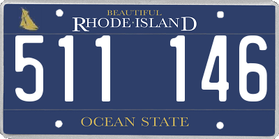 RI license plate 511146