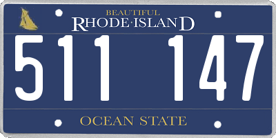 RI license plate 511147