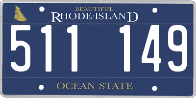 RI license plate 511149