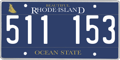 RI license plate 511153