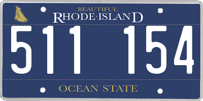 RI license plate 511154