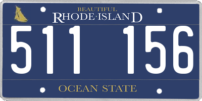RI license plate 511156