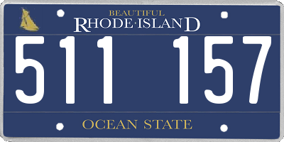 RI license plate 511157