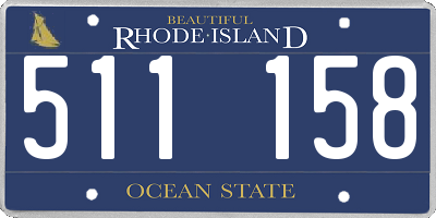 RI license plate 511158