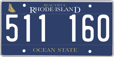 RI license plate 511160