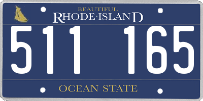 RI license plate 511165