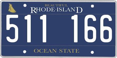 RI license plate 511166