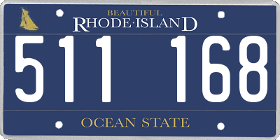 RI license plate 511168