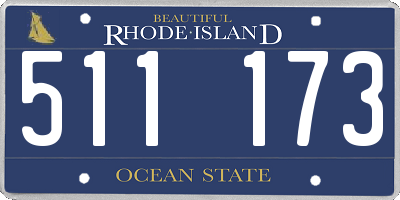 RI license plate 511173