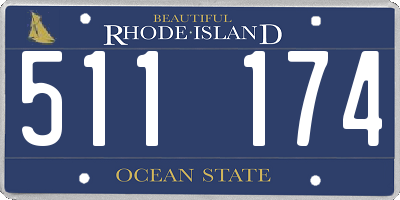 RI license plate 511174