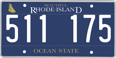 RI license plate 511175