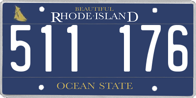 RI license plate 511176