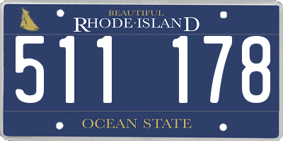 RI license plate 511178