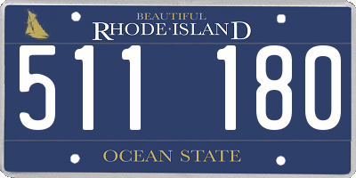 RI license plate 511180