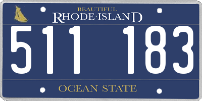 RI license plate 511183