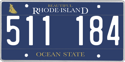 RI license plate 511184