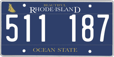 RI license plate 511187