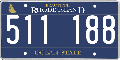RI license plate 511188