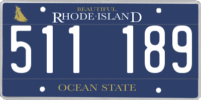 RI license plate 511189