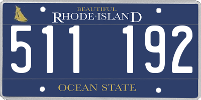RI license plate 511192