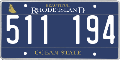 RI license plate 511194