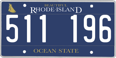 RI license plate 511196