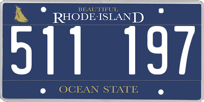 RI license plate 511197