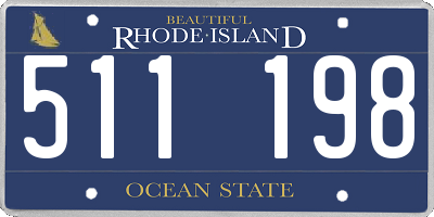 RI license plate 511198