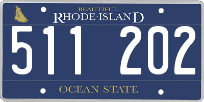 RI license plate 511202