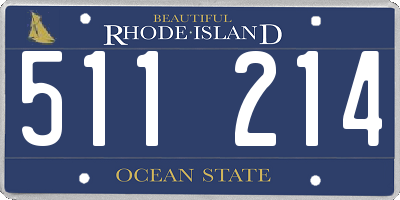 RI license plate 511214