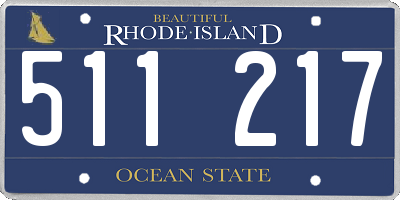 RI license plate 511217