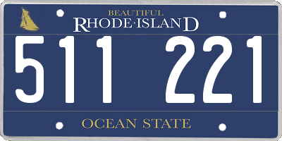 RI license plate 511221