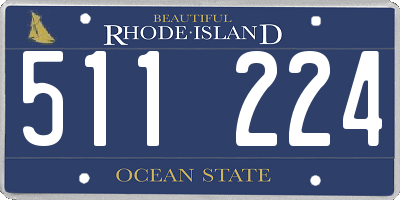 RI license plate 511224